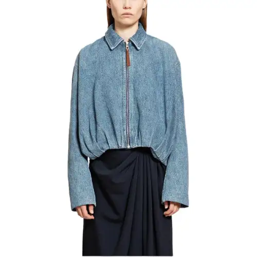 Loewe Draped Zipped Denim Jacket
