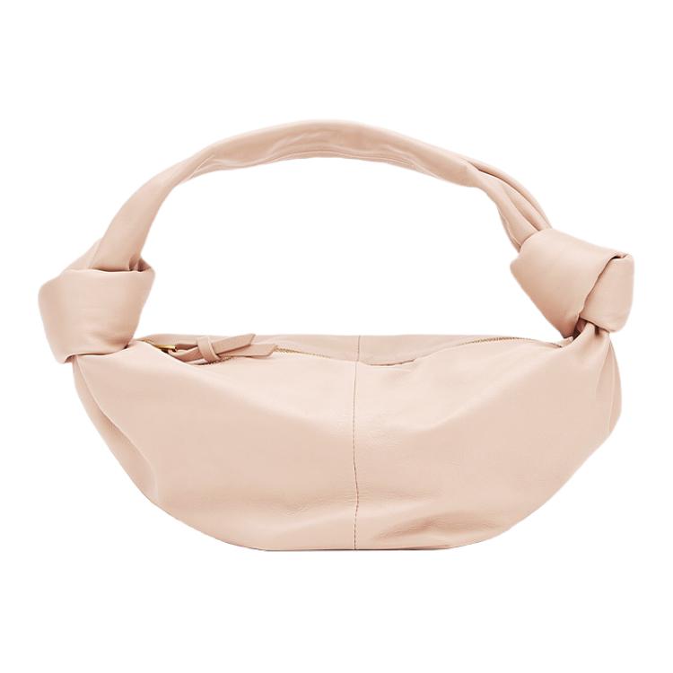 Bottega Veneta Knot Lambskin One Shoulder Handbag Mini Women's Washable Melon Color