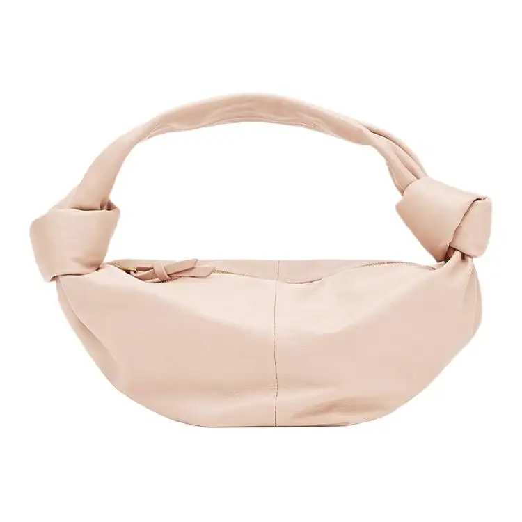 Bottega Veneta Knot Lambskin One Shoulder Handbag Mini Women's Washable Melon Color