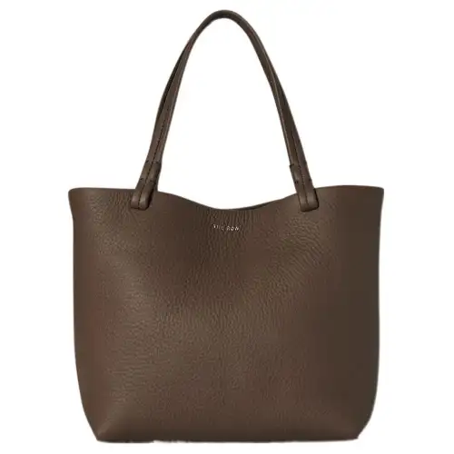 THE ROW Grained Calfskin Tote Bag, Shopping Bag, Shoulder Bag, Crossbody Bag, Handbag Small Women's Elephant Brown
