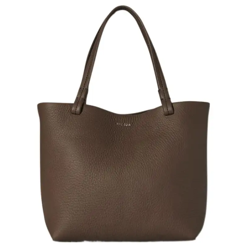 THE ROW Grained Calfskin Tote Bag, Shopping Bag, Shoulder Bag, Crossbody Bag, Handbag Small Women's Elephant Brown