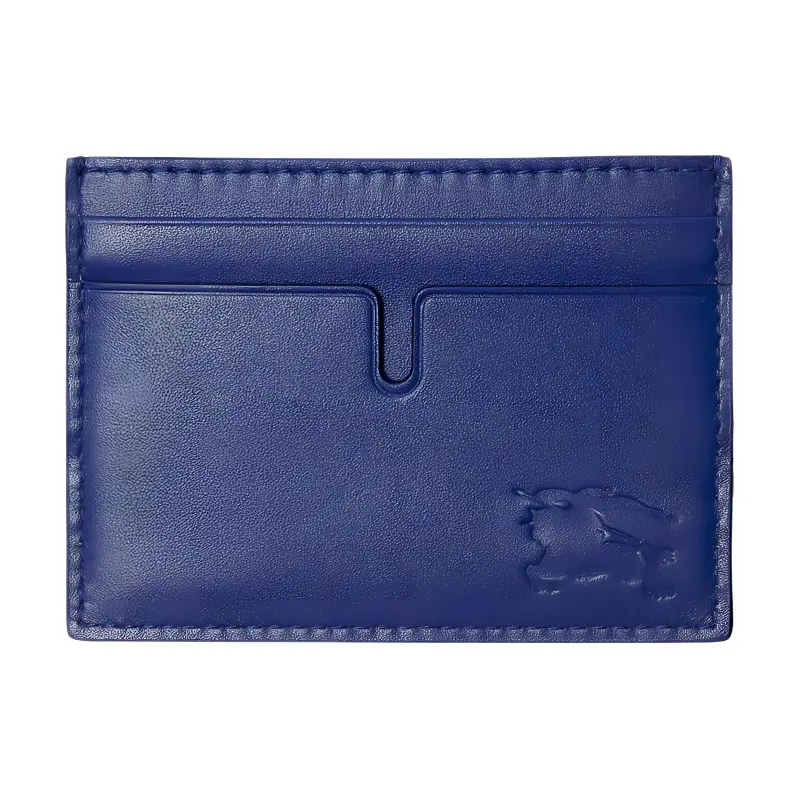 Burberry Calfskin Card Holder Men's Blue