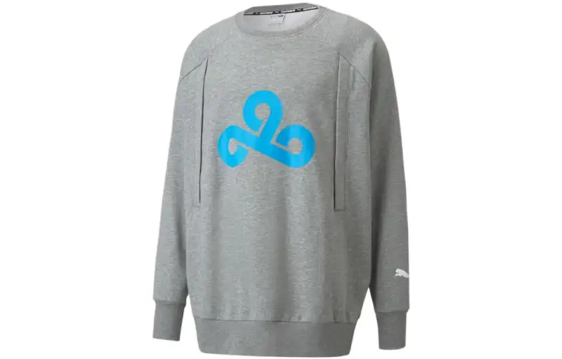 PUMA Cloud9 Sweatshirts Unisex Gray Crew Neck Moderate Regular