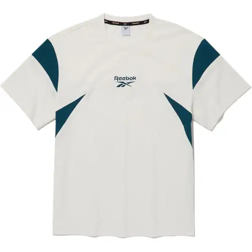 Reebok T Shirts Unisex White Crew Neck Straight Fit