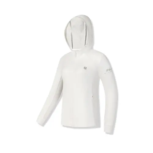FILA Fitness Knitwear Women's Jade White WT Hooded Moderate Other