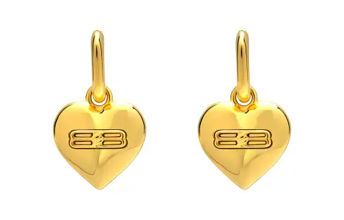 Bb heart-shaped earrings