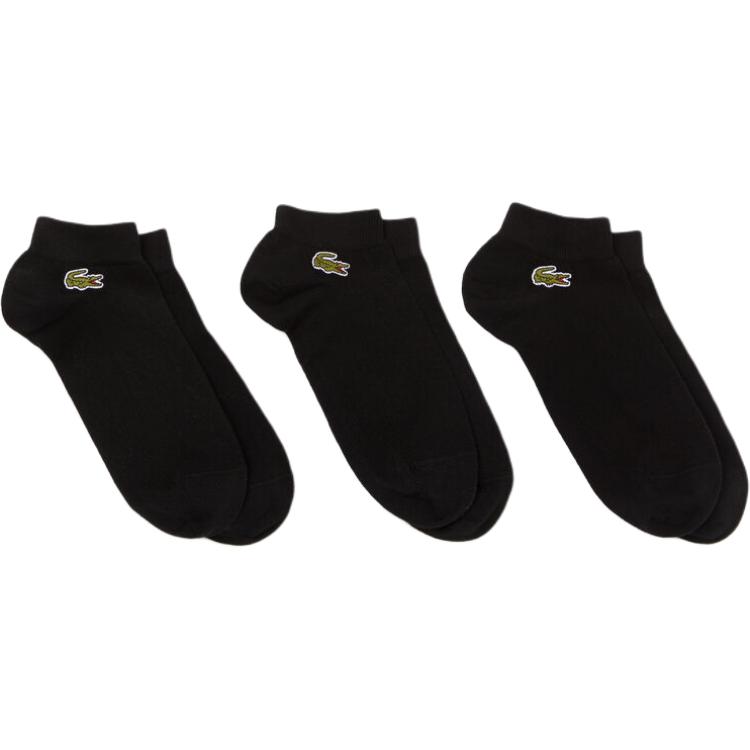 LACOSTE Ankle Socks Women’s 3 Pack Black