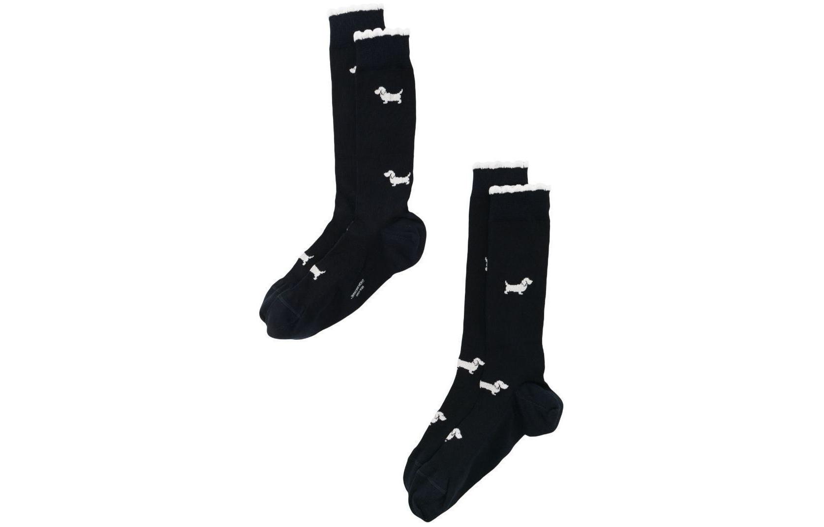 THOM BROWNE· Crew Socks Women’s Black