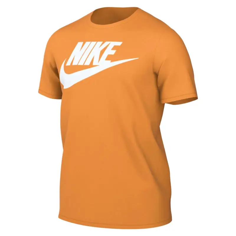 Nike T Shirts Men's Orange Crew Neck Moderate Straight Fit