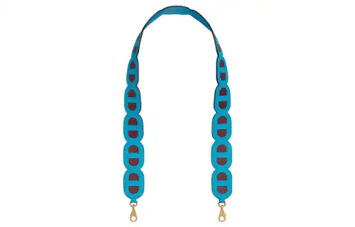 HERMES Chaine D'Ancre Epsom Calfskin Bag Strap Bag Strap Women's Florida Blue & Hermes Red