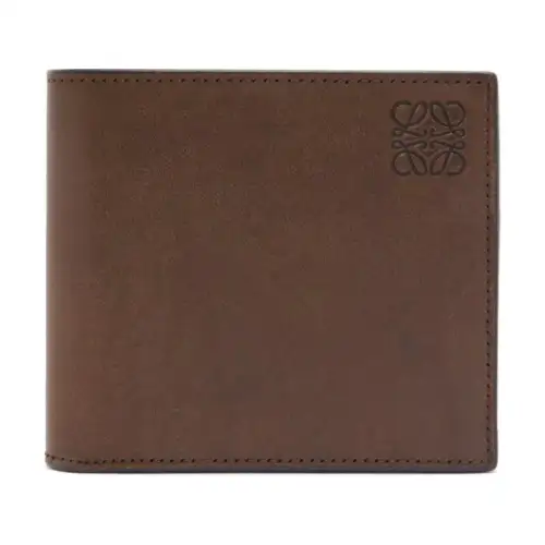 LOEWE Calfskin Wallet Men's Black Cigar