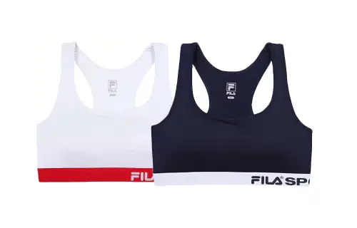 FILA Sports Underwear Women's 2 Pack White/Navy Blue Moderate