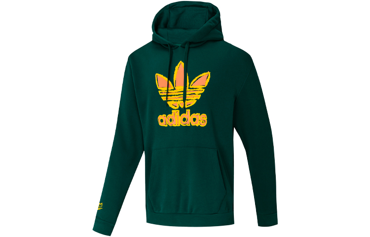 Мужские худи adidas originals Large Logo Printing Logo (зеленый) — фото 1