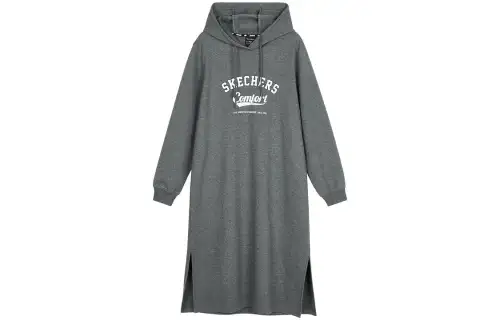 Skechers Colorful Long Sleeved Dress Women's Mixed Heather Gray