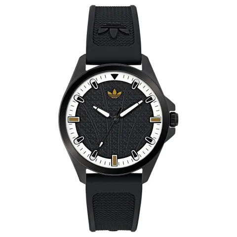 Adidas Originals Wrist Watches Quartz Movement Silicone Strap 40mm Black Dial Unisex ['50', 149262]m Waterproof