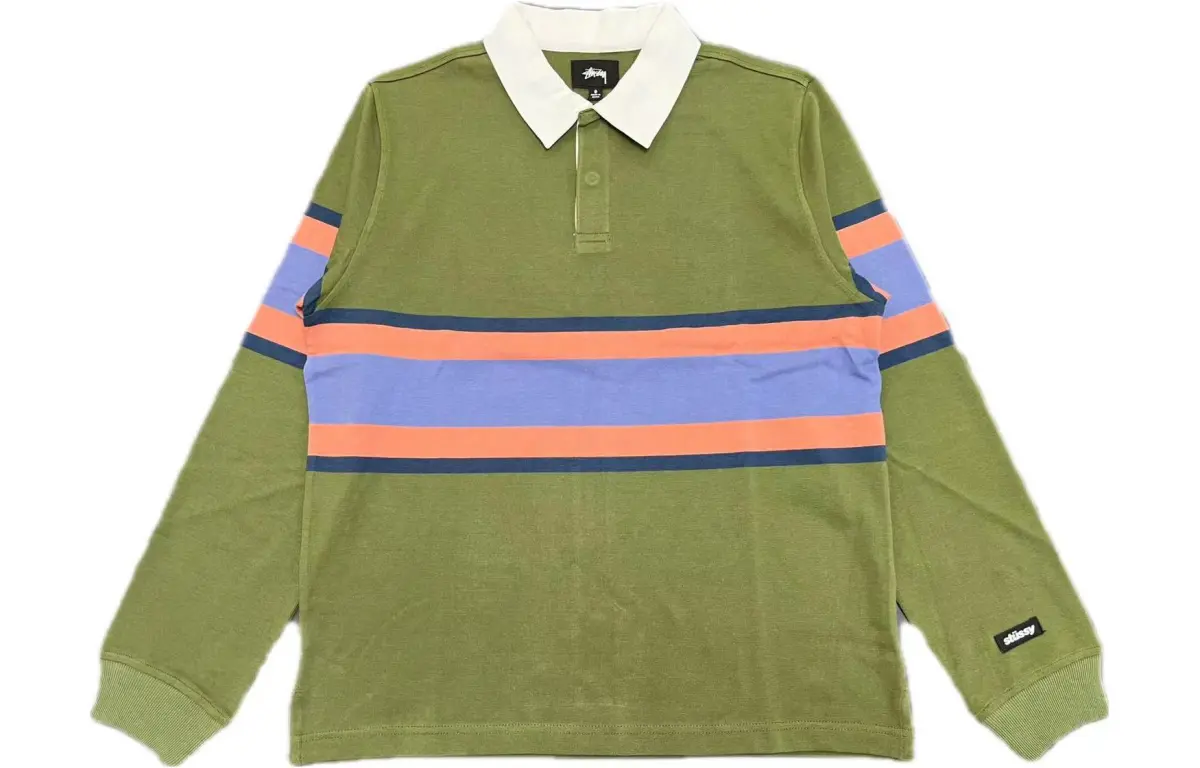 Stussy Polo Shirt Men's Olive Green