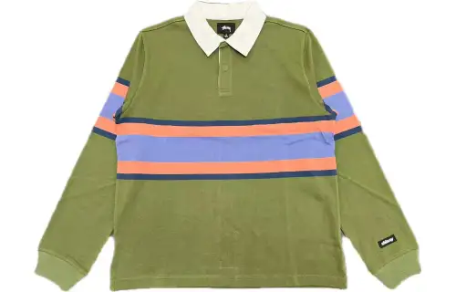 Stussy Polo Shirt Men's Olive Green