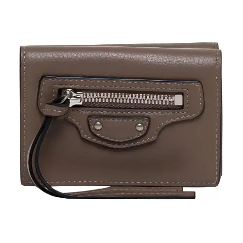 Balenciaga Leather Wallet Unisex Brown
