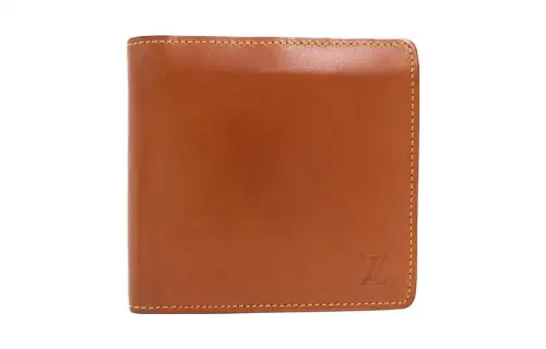 LOUIS VUITTON Marco Leather Wallet Regular Men's Caramel