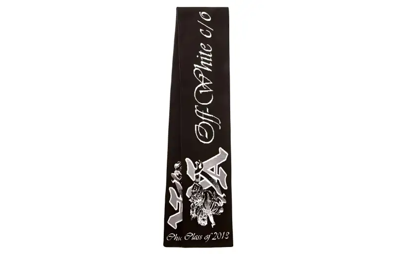 OFF WHITE Va Knitted Scarf
