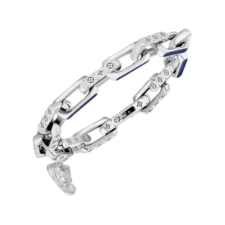LOUIS VUITTON Metal, Enamel Bracelets Men's Silver