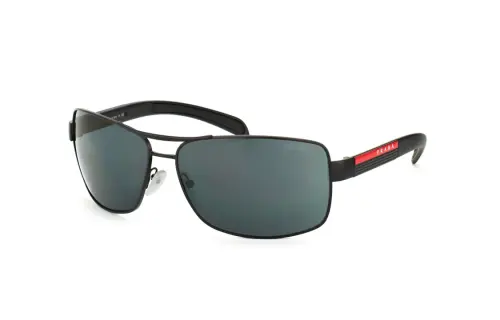 PRADA Metal Plastic Aviator Sunglasses Unisex Black