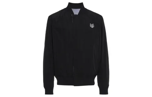 KENZO Jackets Men's Black Stand Collar Moderate Other