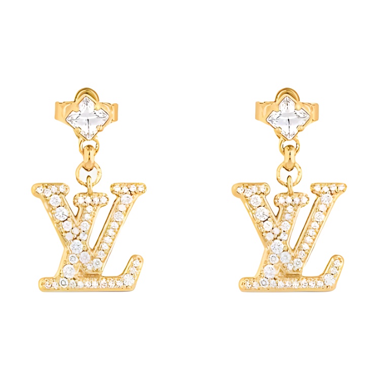 Серьги Louis Vuitton Lady LV (золотые)