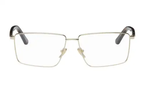Balenciaga Metal Acetate Square Eyeglass Frames Men's Gold
