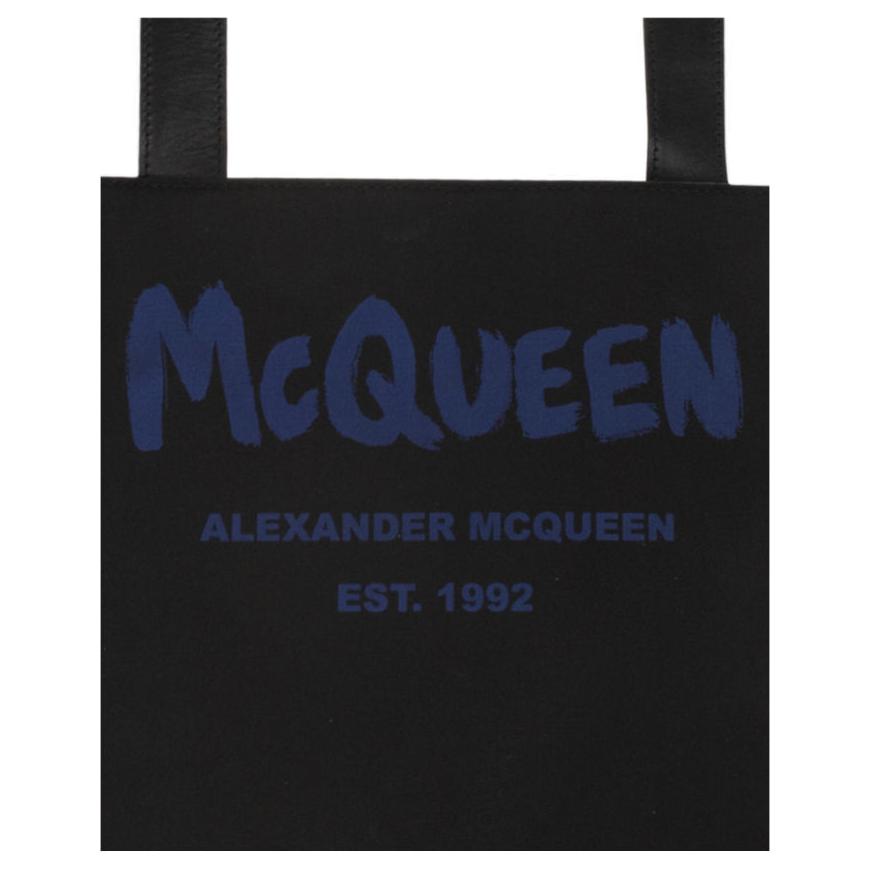 Мужская сумка Alexander McQueen Logo (черная) — фото 6