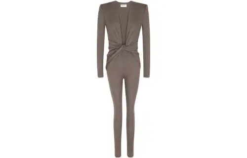 SAINT LAURENT Twisted Long Sleeved Jumpsuit