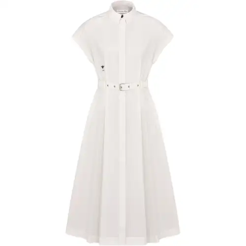 DIOR Short Sleeved Dress Women's White