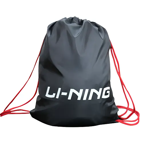 Li Ning, handheld basketball volleyball purse, black organizer bag for men and women, drawstring, polyester, for beloved