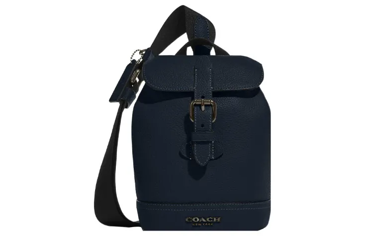 COACH Hudson Natural Pebbled Leather Crossbody Bag, Shoulder Bag Men's