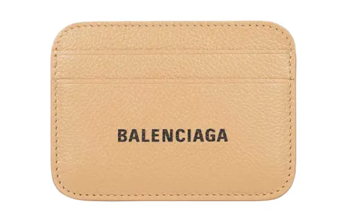 Balenciaga Cow Leather Card Holder Regular Unisex Nude