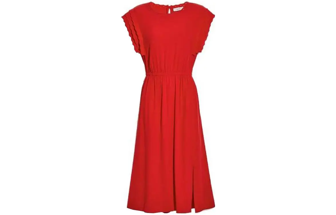 COACH SS23 Short Sleeved Dress Women's Red