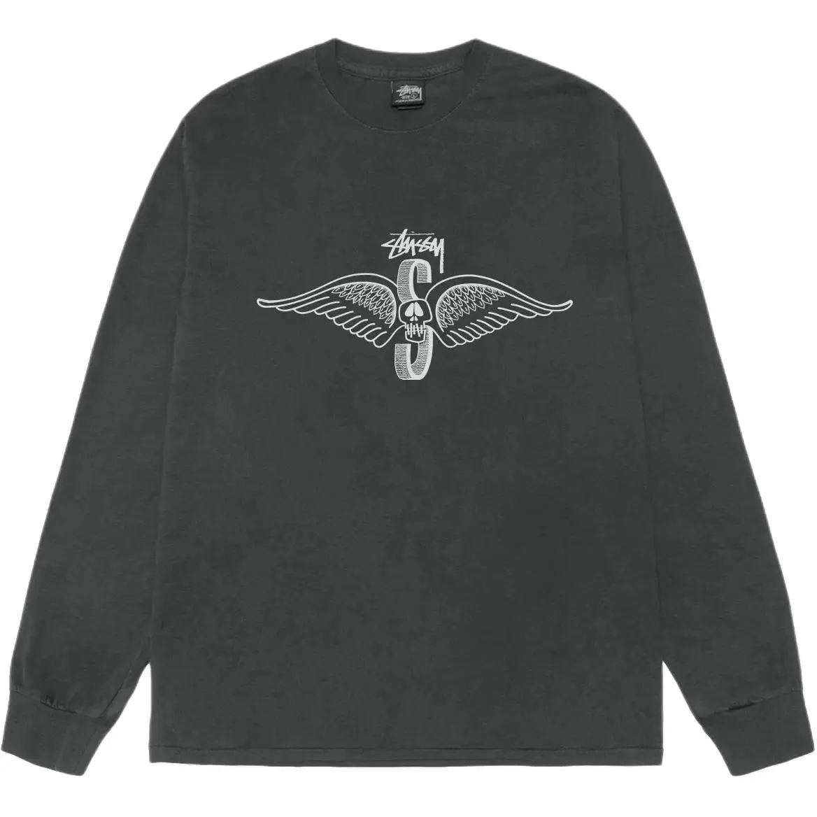 Stussy Skull Wings Long Sleeve Tee Pigment Dyed