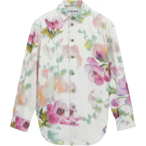 Loewe Floral Printed Long-Sleeved Shirt