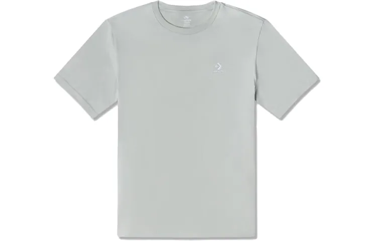 Converse T-Shirts Unisex Gray Crew Neck Moderate Straight Fit