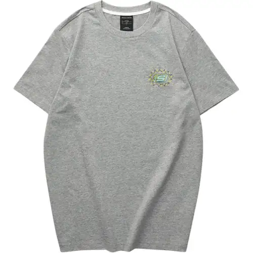 Skechers Colorful T Shirt Unisex Medium Heather Gray