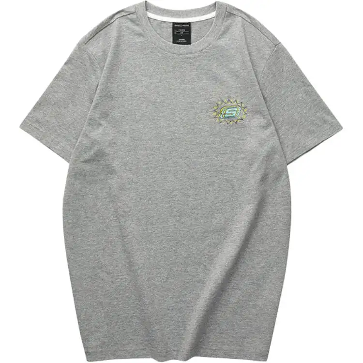 Skechers Colorful T Shirt Unisex Medium Heather Gray