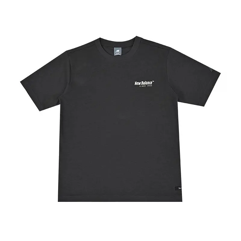 New Balance T-Shirts Men's NEF29481-DKG Crew Neck Moderate Straight Fit