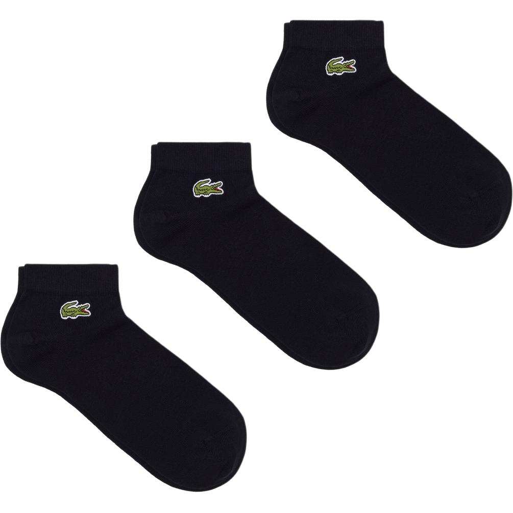 LACOSTE Ankle Socks Women’s 3 Pack Black
