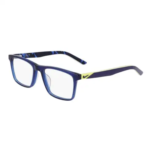 Nike Plastic Square Eyeglass Frames Unisex Blue