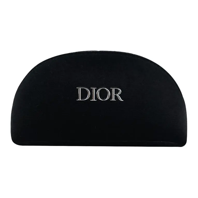 DIOR Black Semi Circle Velvet Makeup Bags