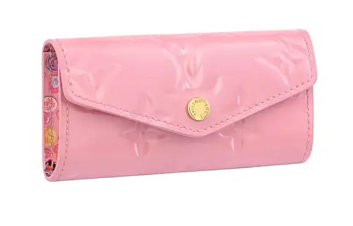 LOUIS VUITTON Cow Leather Key Pouch Regular Women's Pink