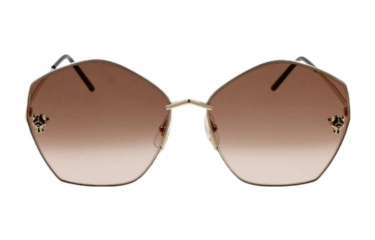 Женские очки Cartier Panthere (золотые)