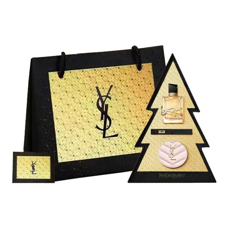 YSL, gift box, makeup primer, set, matte foundation, lipstick, soft heel, perfume, translucent shading, Birthday gift