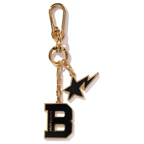 A BATHING APE Zinc Alloy Keychains Men's Black