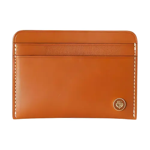 Loro Piana Calfskin With Sheepskin Card Holder Women's Warm Brown